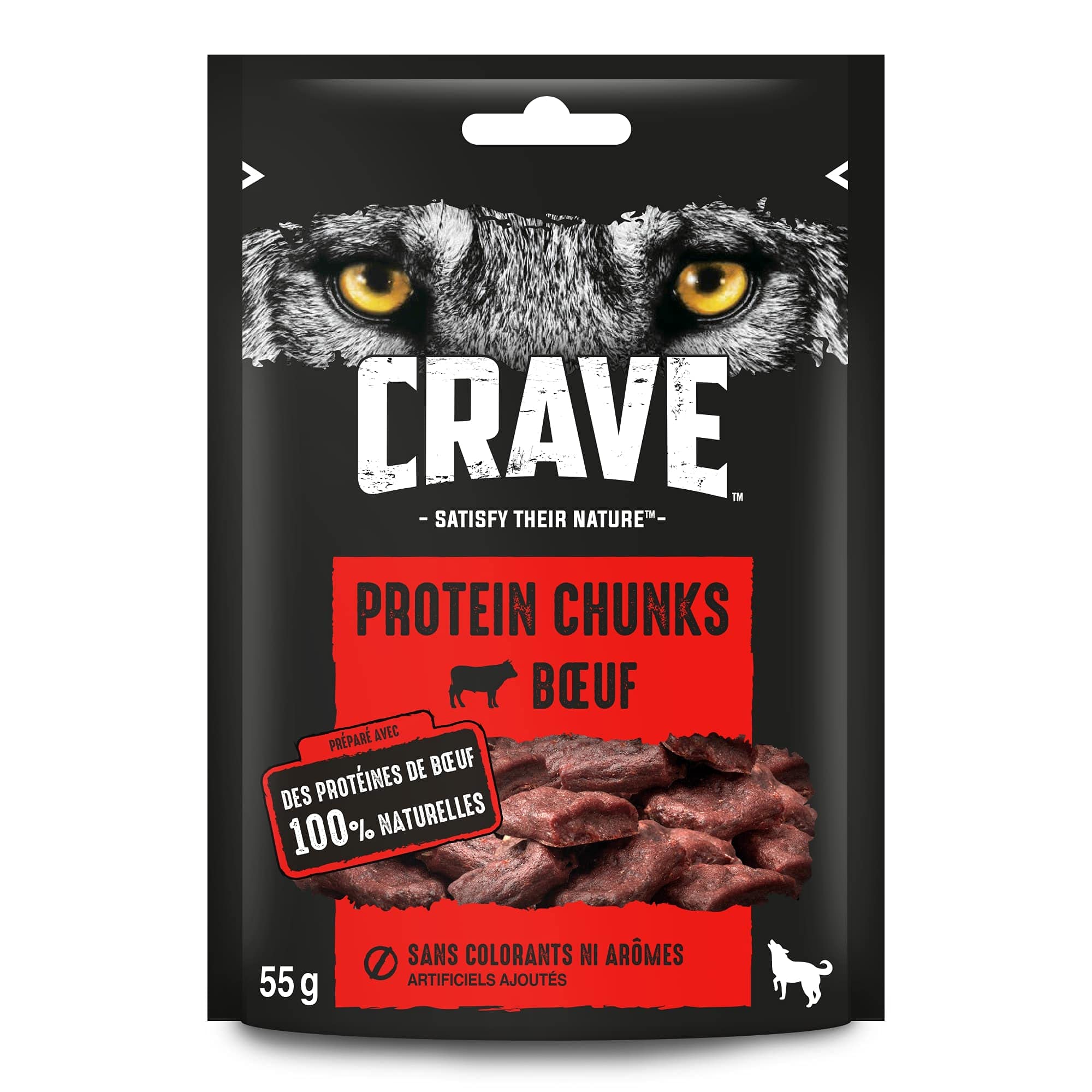 crave-dog-treats-protein-chunks-friandise-chien-b-uf-6x55g image 1