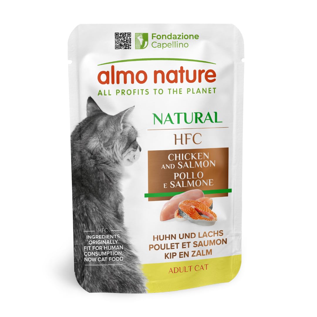 almo-nature-hfc-natural-sachet-chat-poulet-saumon-24x55g image 1