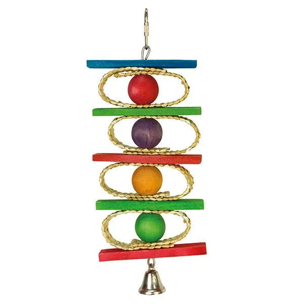 arquivet-jouet-oiseau-anneaux-cloche-10x25-cm-couleurs image 1