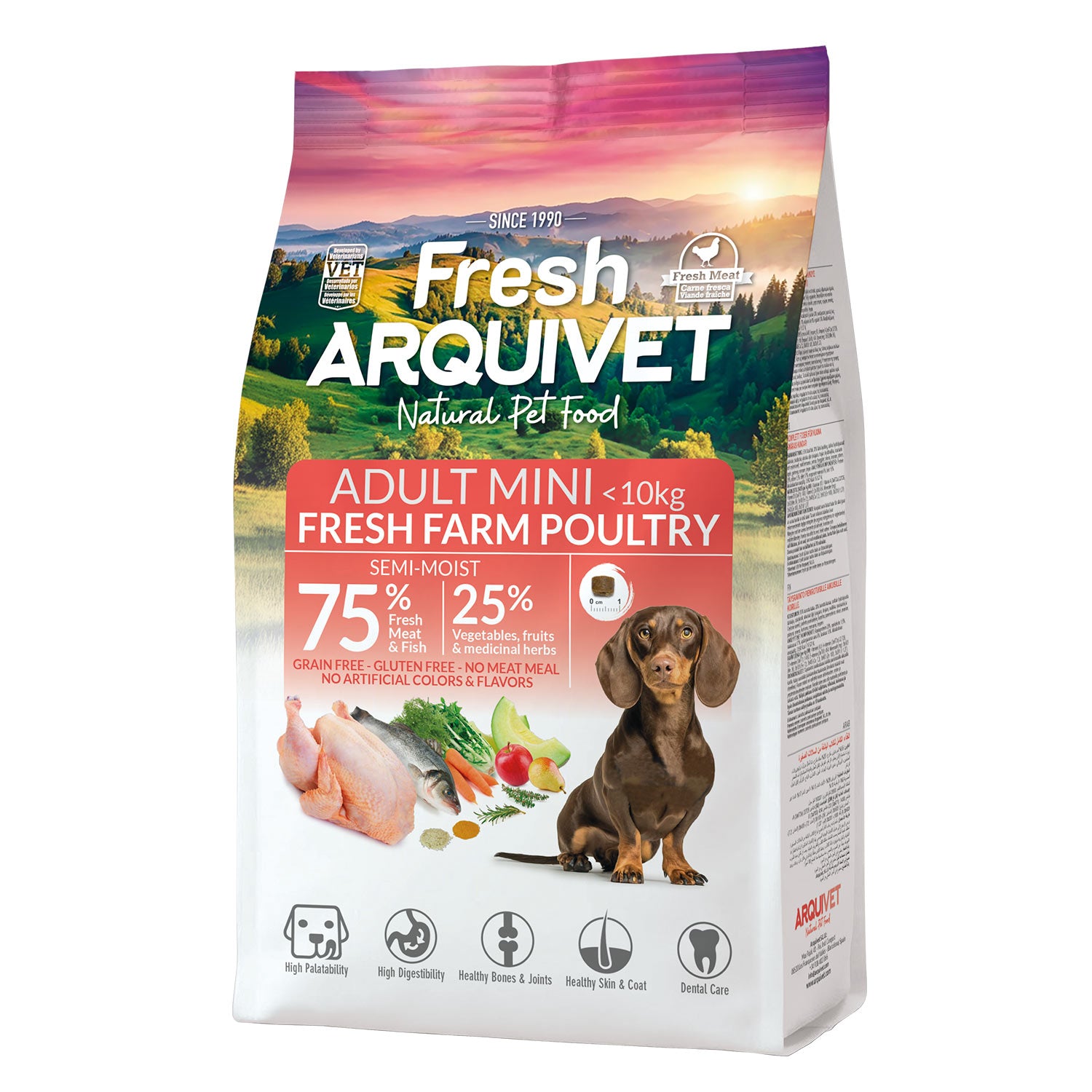 arquivet-fresh-mini-nourriture-chien-volaille-1kg-semi-humide image 2