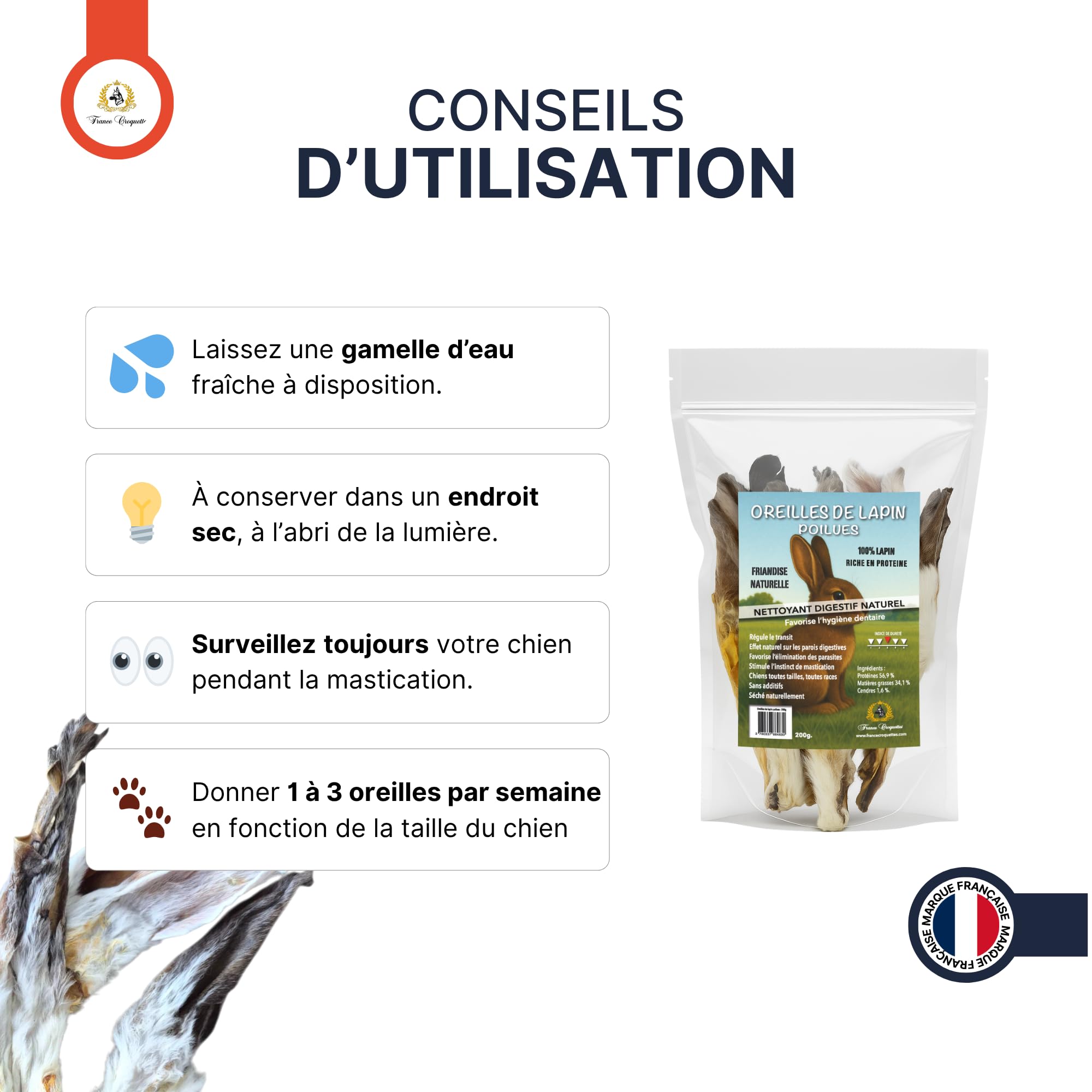 france-croquettes-les-poilus-oreilles-lapin-friandise-chien-200g image 5