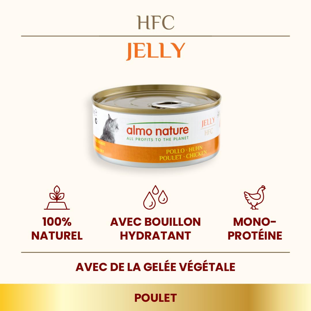 almo-nature-hfc-jelly-p-t-e-chat-poulet-lot-12-naturel image 2