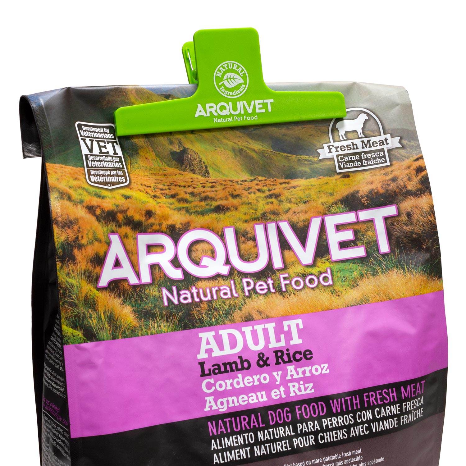 arquivet-pince-fermeture-sac-croquettes-clip-vert image 3