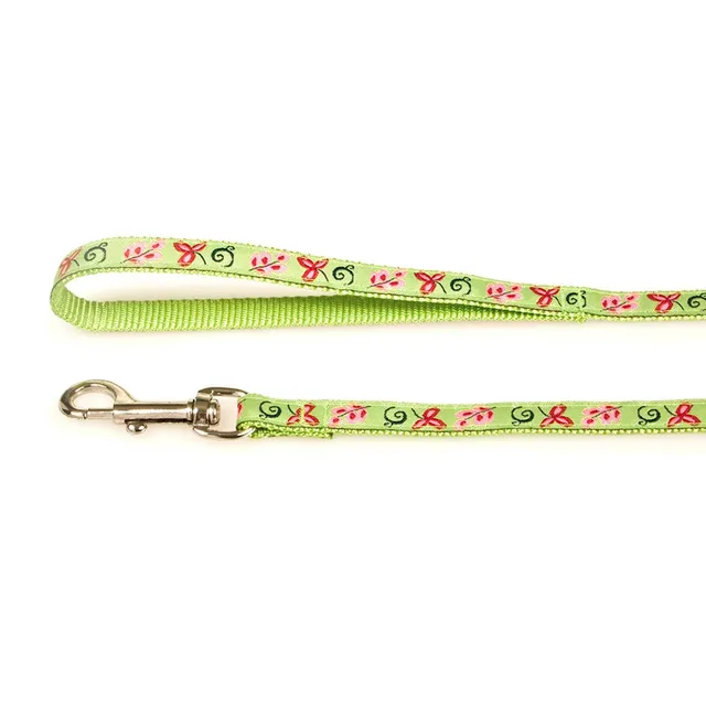 arquivet-laisse-chien-verte-fleurs-1-m-15-mm image 1