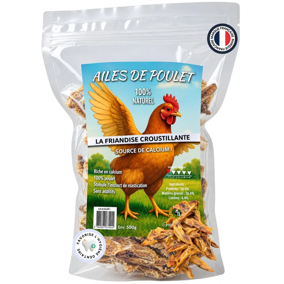 france-croquettes-ailes-poulet-s-ch-es-friandise-chien-100-poulet image 1