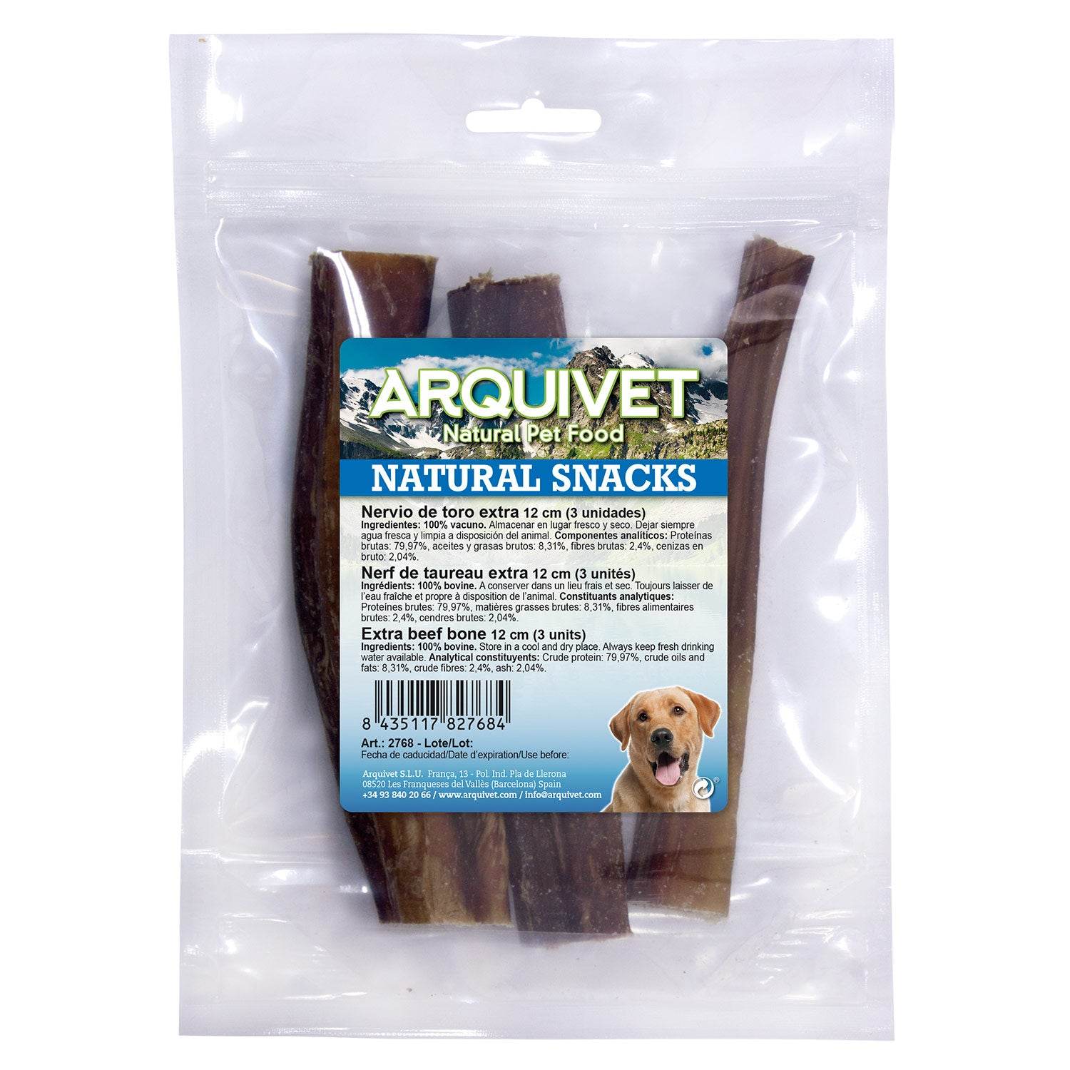 arquivet-nerf-de-b-uf-friandise-chien-lot-10-x-12-cm image 1