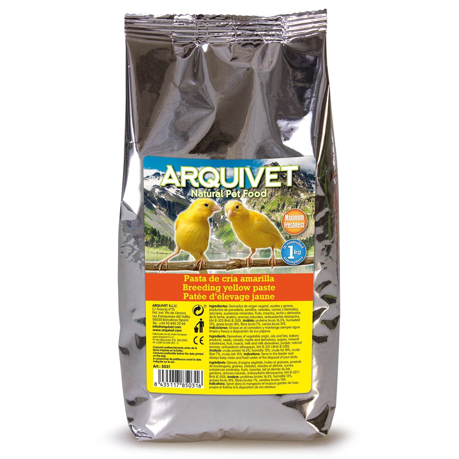 arquivet-p-t-e-jaune-levage-nourriture-oiseaux-300-gr image 3