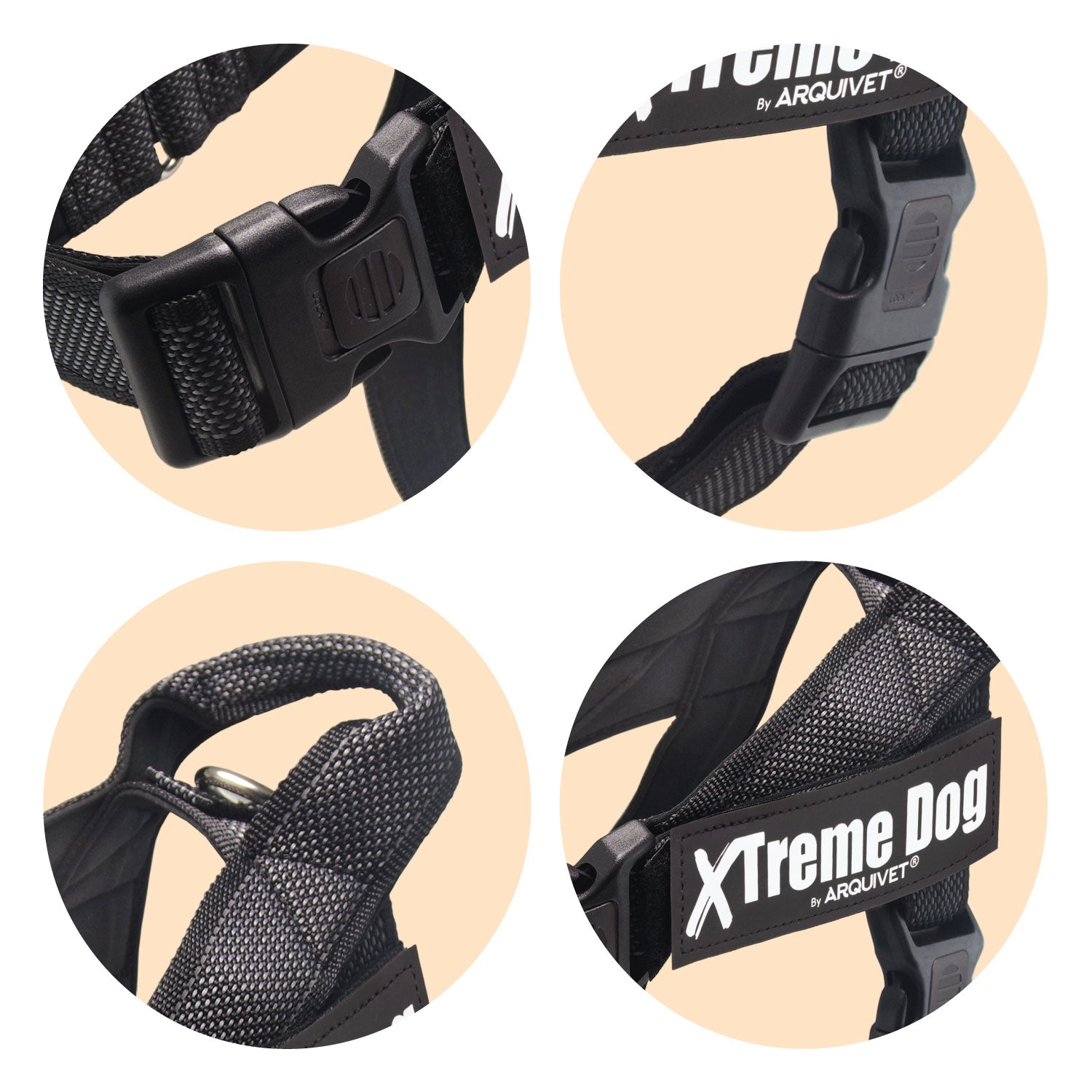 arquivet-classic-xtreme-harnais-chien-noir-m-61-81 image 2