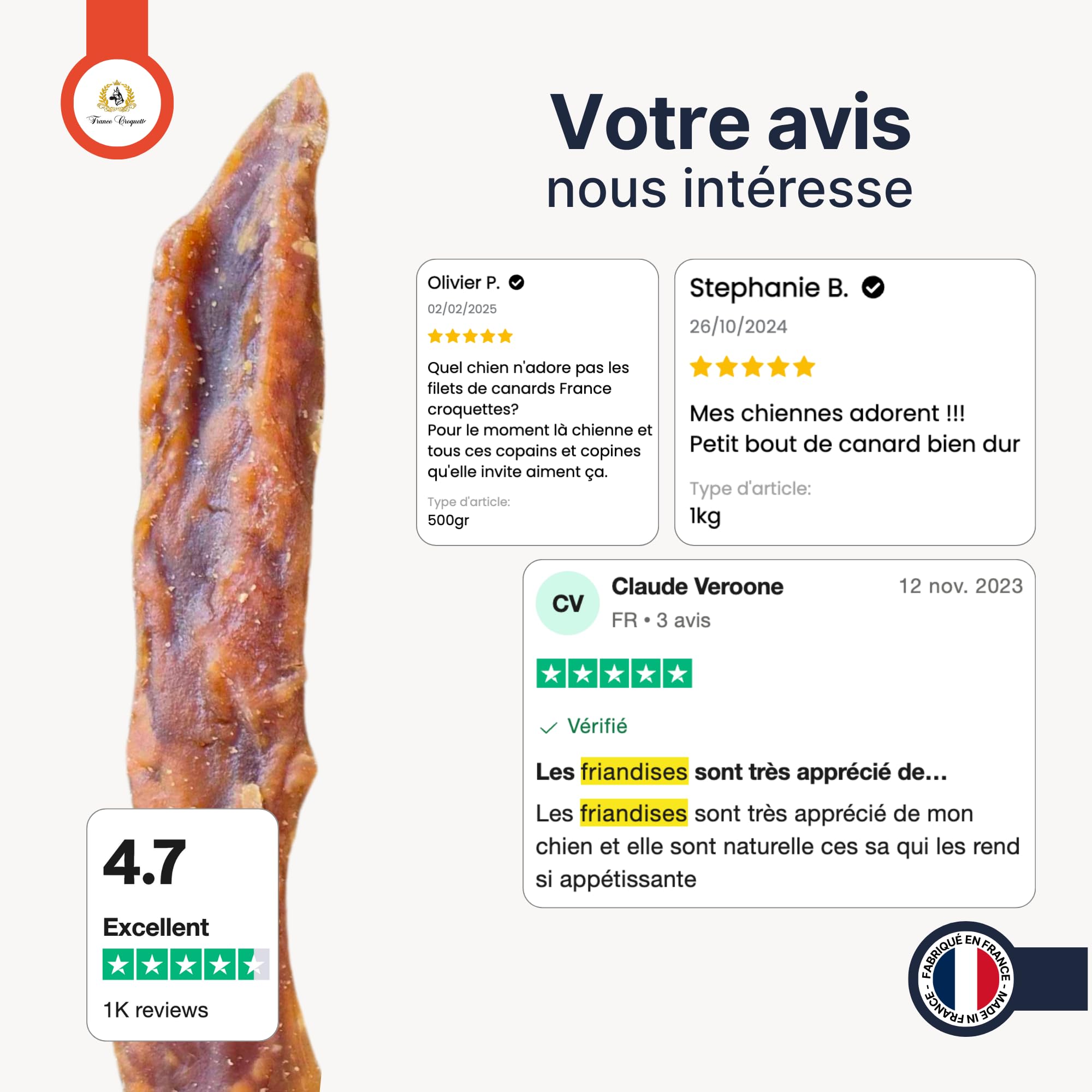 france-croquettes-friandises-magret-canard-chien-500g-tendre image 8
